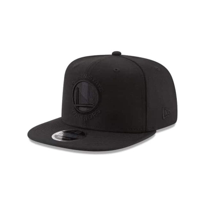 Golden State Warriors Gorra | New Era NBA Black On Black High Crown 9fifty Snapback Cap Mexico - Negros